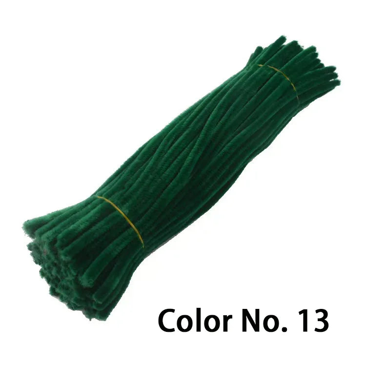 Chenille Stem Pipe Kids DIY Creative Toys Chenille Sticks Cleaners Kindergarten Educational Handmade Material Plush Strips - 
