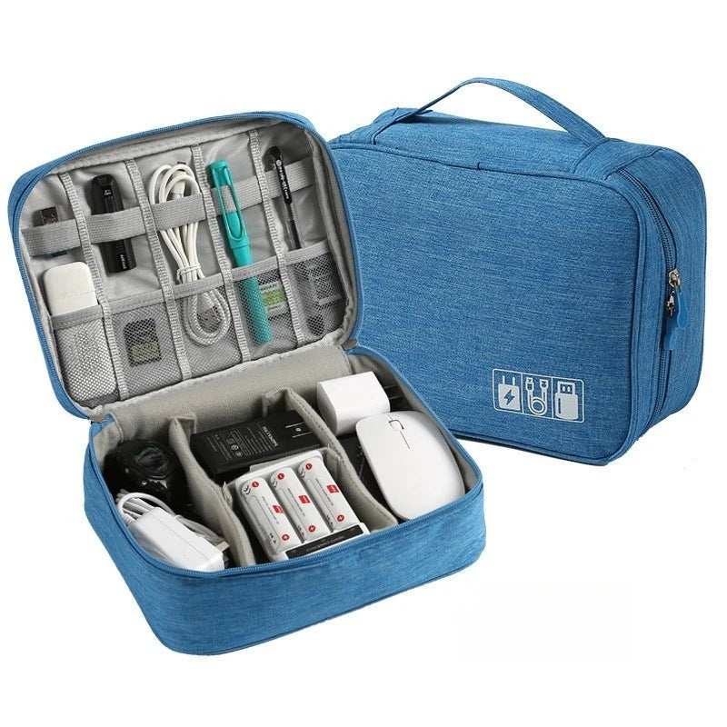 Cable Storage Bag Waterproof Digital Electronic Organizer Portable USB Data Line Charger Plug Storage Bag Travel Cable Organi
