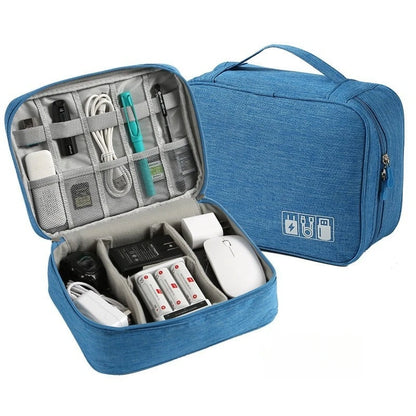 Cable Storage Bag Waterproof Digital Electronic Organizer Portable USB Data Line Charger Plug Storage Bag Travel Cable Organi