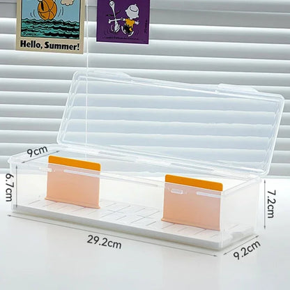 Clear Plastic Compartmentalized Organizer Box Holds 550+ Game Cards Storage Box With Adjustable Divider For PTCG/MTG Cards