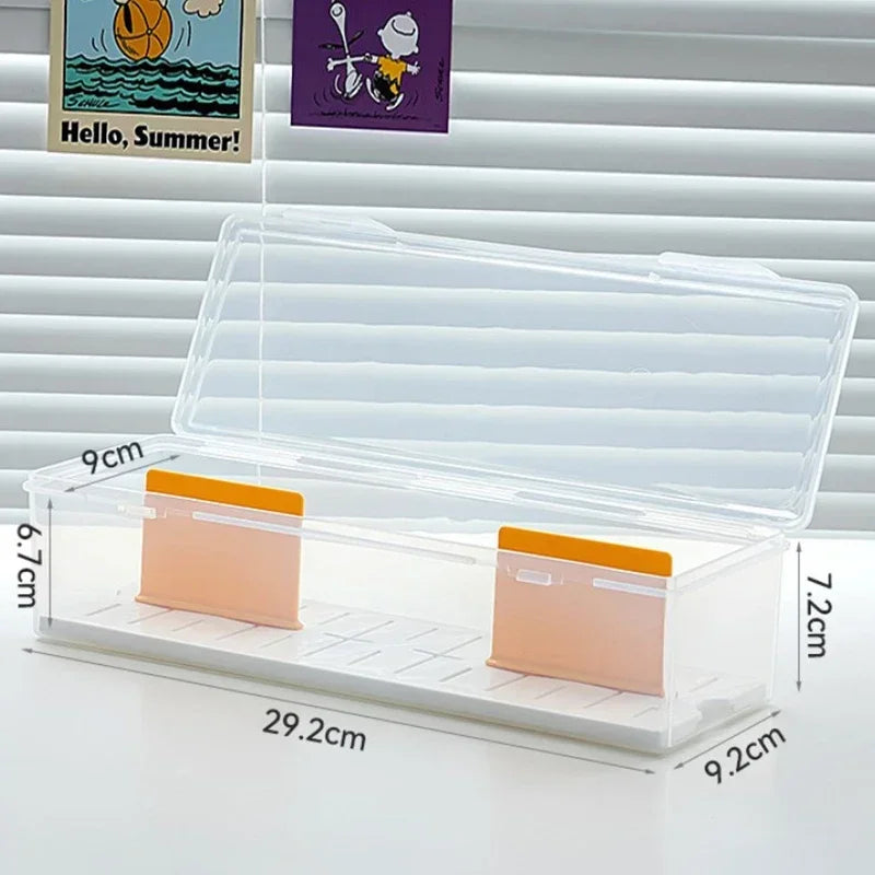 Clear Plastic Compartmentalized Organizer Box Holds 550+ Game Cards Storage Box With Adjustable Divider For PTCG/MTG Cards - 