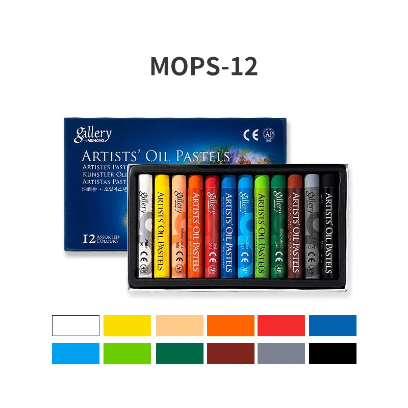 MUNGYO Artist Soft Oil Pastel Set Professional Painting Drawing Graffiti Art Crayons Washable Non Toxic Art Supply 12/25/50Co