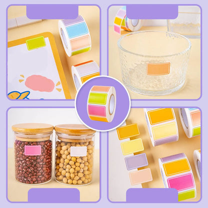 500 Waterproof Colored Labels Stickers Color-Coding Removable Labels Solid Colors Tags for Inventory Address File Classificat