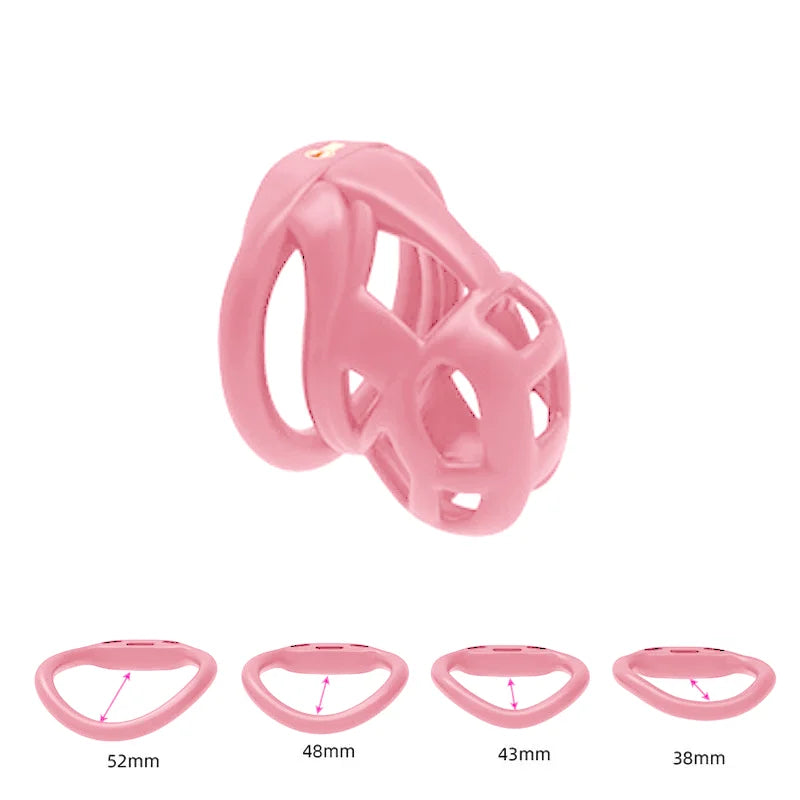Chastity Men's Lock Chaste Vessel Black Light Pvc Penile Ring Snap Ring Multi Size Cage SM Sex Toys BDSM 3D Invisible Lock