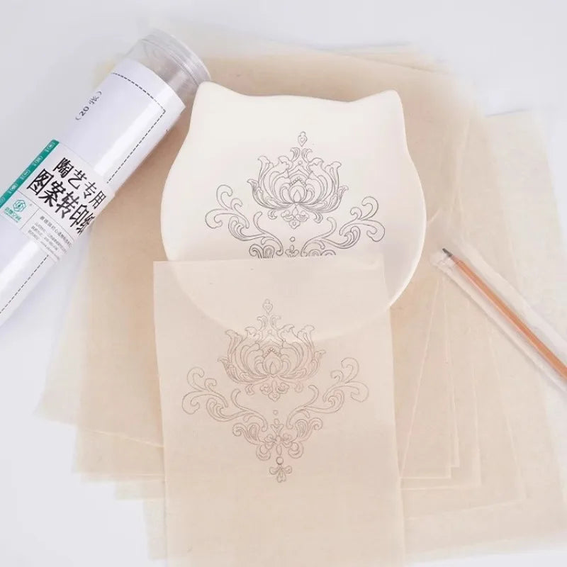Pottery Painting Special Pattern Transfer Paper Set DIY Ceramic Blank Body Transfer Printing Complex Patterns Tracing Paper
