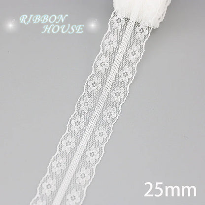 (5 yards/roll) white Lace fabric Webbing Decoration Lovely gift packing polyester Material - 6