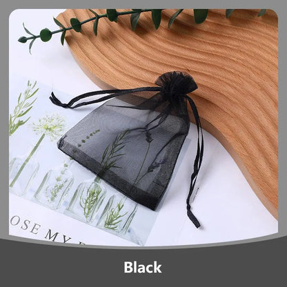 100Pcs/lot 7x9 9x12 10x15 13x18CM Organza Bags Jewelry Bag Wedding Party Decoration Drawable Bags Gift Pouches Jewelry Packag
