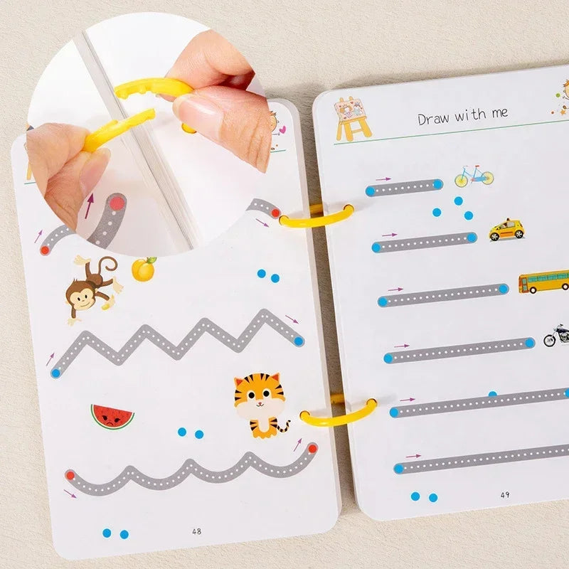 Magical Tracing Workbook Control Training Book Reusable Magic Practice Copybook Children Montessori Drawing Education Station