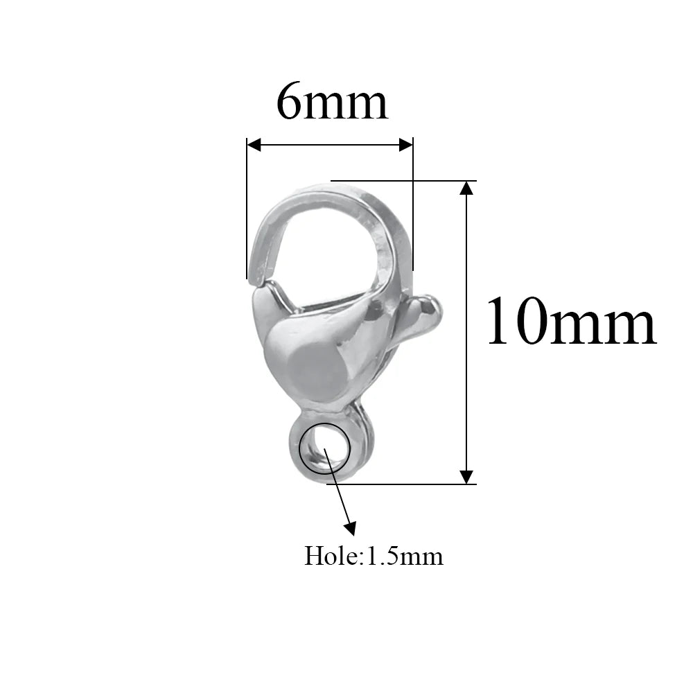 20pcs Stainless Steel Lobster Clasps For Bracelet Necklace,Lobster Clasps With Jump Rings Connectors Clasp DIY Jewelry Findin