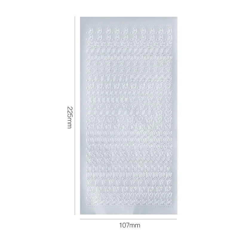 1 Sheets Journaling Stationery Stickers PVC Letter Number Greeting Card Decoration Scrapbooking School Supplies - 6