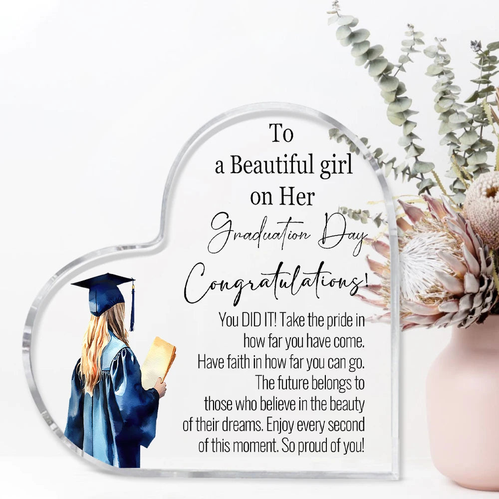 1pc Acrylic Graduation Gift, Master Doctorate Graduation Gift Acrylic Souvenir Gift As Decoration Ornament For Graduating