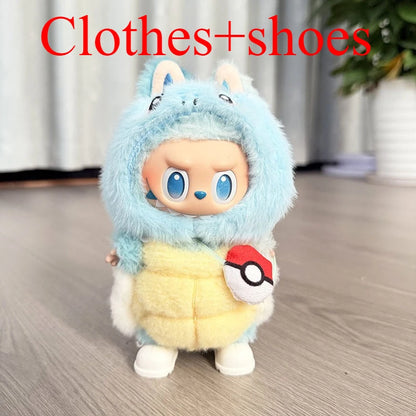 4 Styles for Labubu Clothes Pokemon Pikachu Set Role-playing Costume, Animated Characters, Labubu Accessories (No Dolls) - No