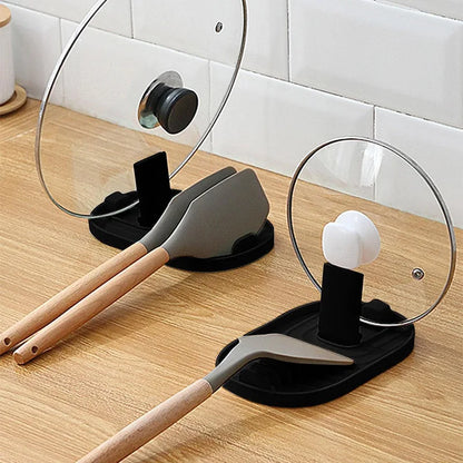 1pcs Polychrome Foldable Nordic Style Pot Holder Lid Shovel Storage Rack Practical Multifunctional Utensils for Kitchen Suppl