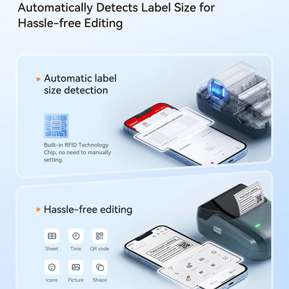 NIIMBOT B1 Portable Thermal Printer With Tapes 2 Inch Adhesive Label Printer Mini Bluetooth Sticker Maker Support Smartphones