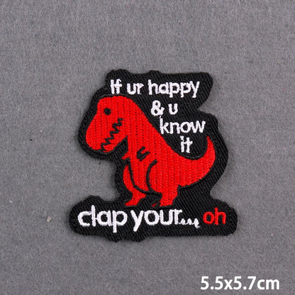 Warning Letters Embroidery Patches For Jeans Good Vibes Iron On Patch Thermoadhesive Patches For Clothes Applique Stickes Log