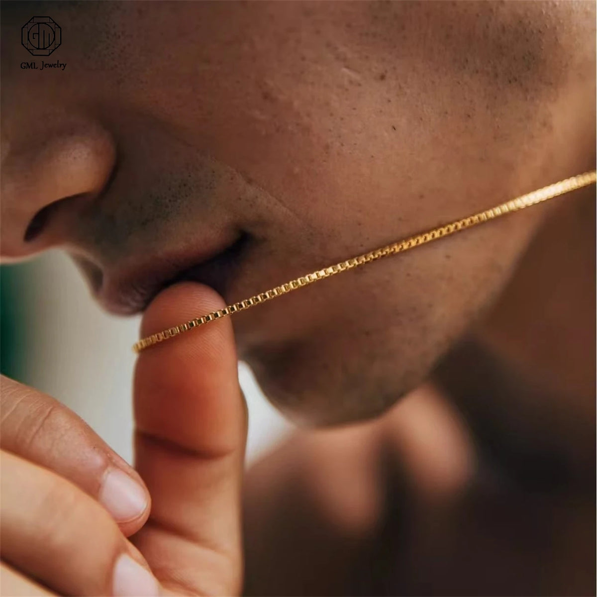 Sand Gold Adjustable Ring Matte Wide Band Openable Fade Resistant Unisex Couple Jewelry Solid Minimalist Gift - Box Chain