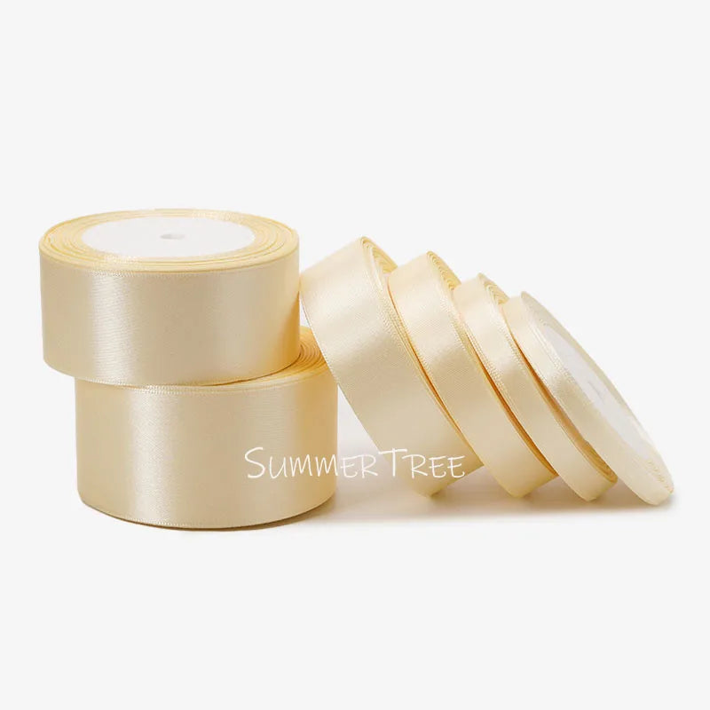 Satin Ribbon 25yards 6mm - 50mm Sash Gift Wrap Bow Handmade DIY Craft Halloween Christmas Wedding Birthday Party Decoration -