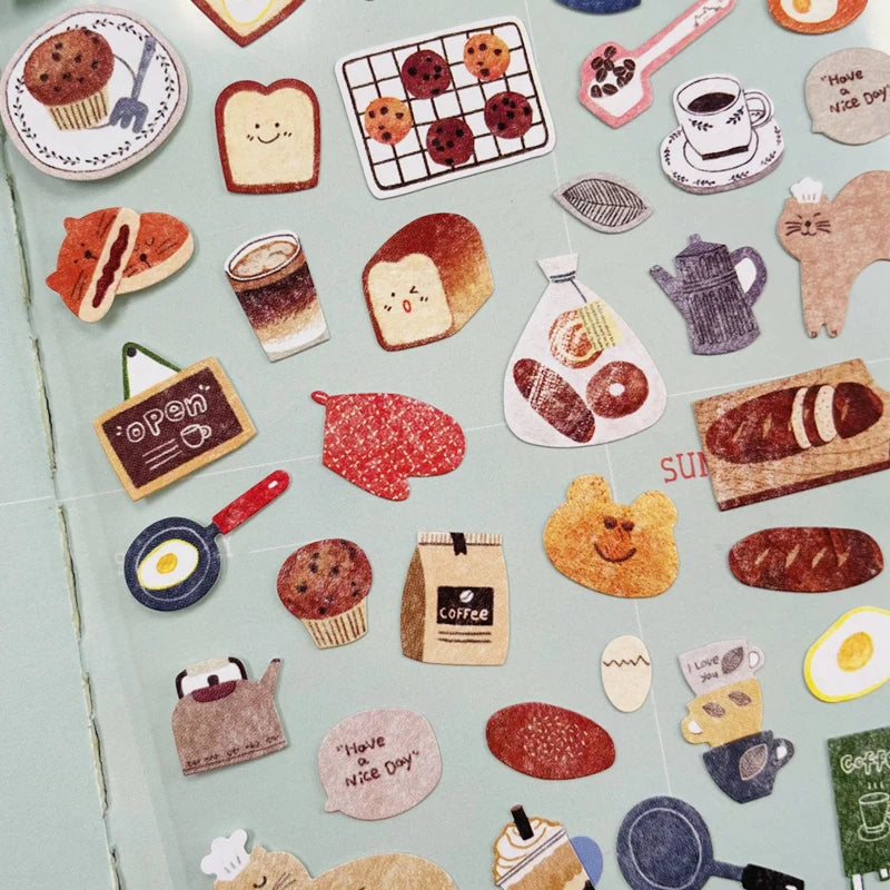 Korean Import Suatelier Baking Bread Cake Desserts Food Stickers Scrapbooking Diy Journal Stationery Sticker Deco School Supp