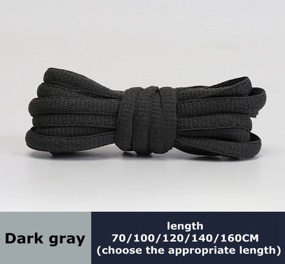 Men's And Women's Sports Shoelaces Color Flat Semicircular Shoelace Suitable For All Shoes Round Laces 23 Colors 1 Pair - Dar