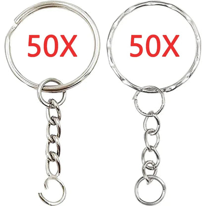 30mm/25mm/20mm Metal Key Rings Keychain Sets Keyfob Anti-rust KeyRings Key Chains Car Key Pendant Split