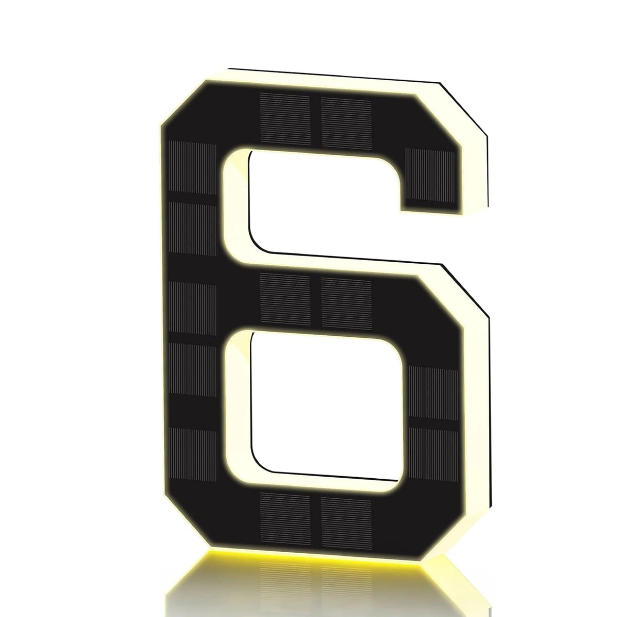 Personalized Solar Powered Address Number Waterproof Modern Address Number for Outside House Light Up Courtyard Hotel Bar - 6