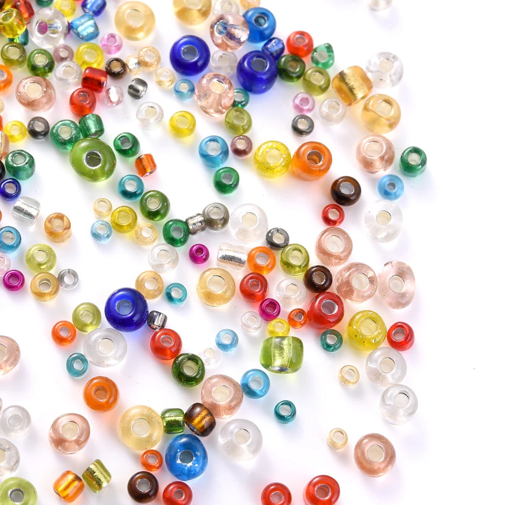 1000/500/200Pcs 4/3/2mm Glass Transparent Seed Bead Spacing Beads For Hand-Beading Diy Jewelry Accessories Bracelet Necklace