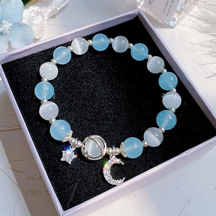 New Simple Beads Crystal Bracelet For Women Girls Korean ins Flower Fox Feather Tassel Bracelets Best Friend Jewelry Gifts 20
