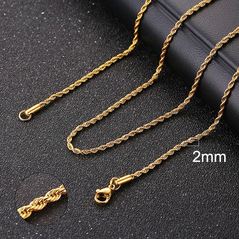 Vnox Cuban Chain Necklace for Men Women,Basic Punk Stainless Steel Curb Link Chain Chokers,Vintage Gold Color Solid Metal Col