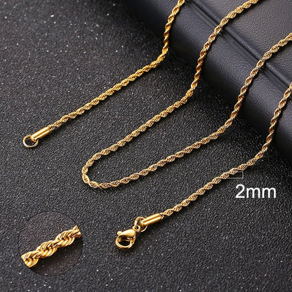 Vnox Cuban Chain Necklace for Men Women,Basic Punk Stainless Steel Curb Link Chain Chokers,Vintage Gold Color Solid Metal Col