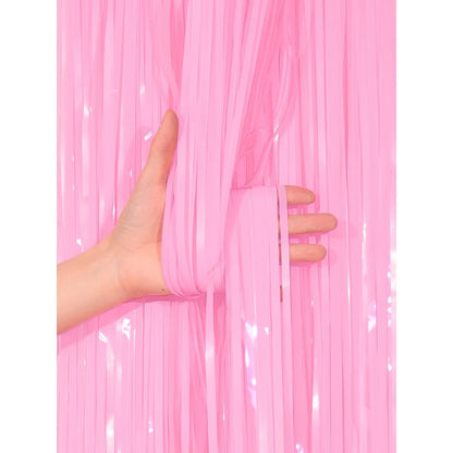 1*2M Macaron Pink Blue Fringe Curtain Door Rain Curtain Decor Photo Booth Backdrop Garland Wedding Birthday Party Decoration