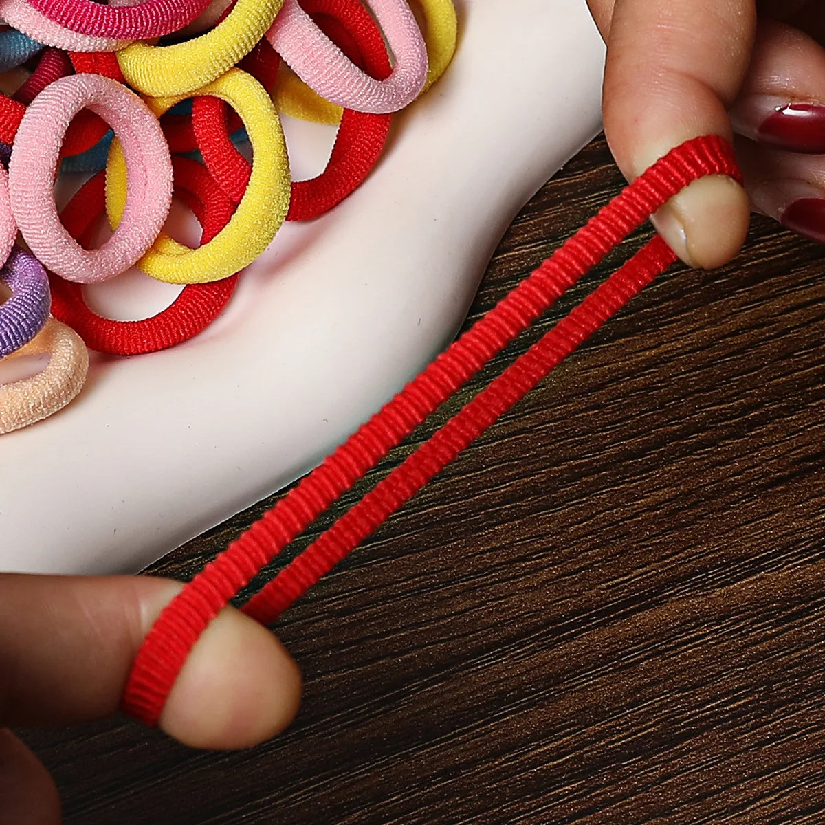 50/100Pcs Colorful Nylon Hair Bands for Children Scrunchie Hair Ties Rubber Band Kids Elastic Hair Leagues Girl Hair Accessor
