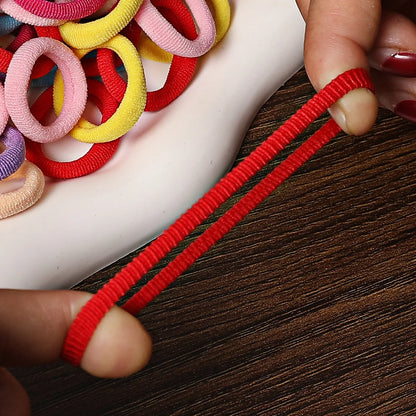 50/100Pcs Colorful Nylon Hair Bands for Children Scrunchie Hair Ties Rubber Band Kids Elastic Hair Leagues Girl Hair Accessor