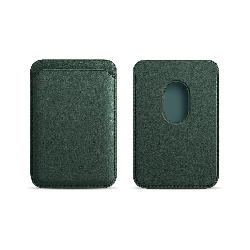 Magnetic Card Holder Leather PU Card Sleeve ID Card Holder Mobile Phone Back Sticker Bag For Magsafe iPhone 17 Card Holder Co