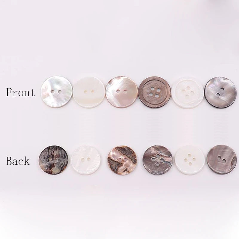 10Pcs Natural Pearl Shell Buttons for Clothing Sewing Accessories Scrapbooking DIY Crafts Garment Decoration Round Shell Butt