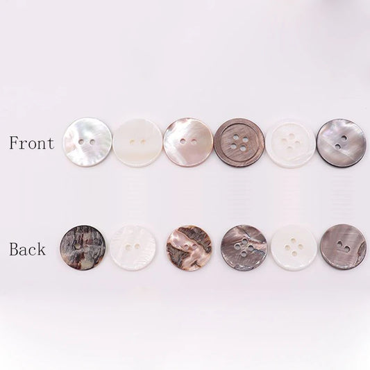 10Pcs Natural Pearl Shell Buttons for Clothing Sewing Accessories Scrapbooking DIY Crafts Garment Decoration Round Shell Butt