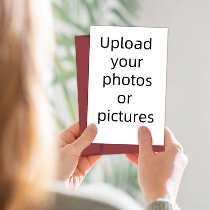 1pc Custom Personalized Photo Image Greeting Card Make Memories For Wedding Birthday Anniversary Party Invitation Thank You N