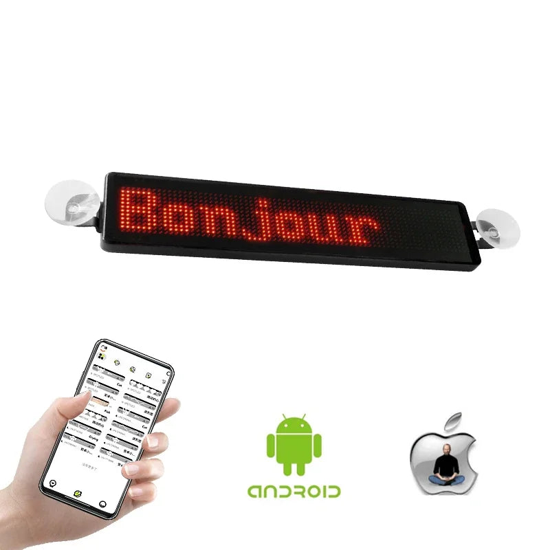Advertising Screen LED Message Board DIY Programmable Scrolling Message for LED Car Display Car Rear Window Cafe Bar Store Si