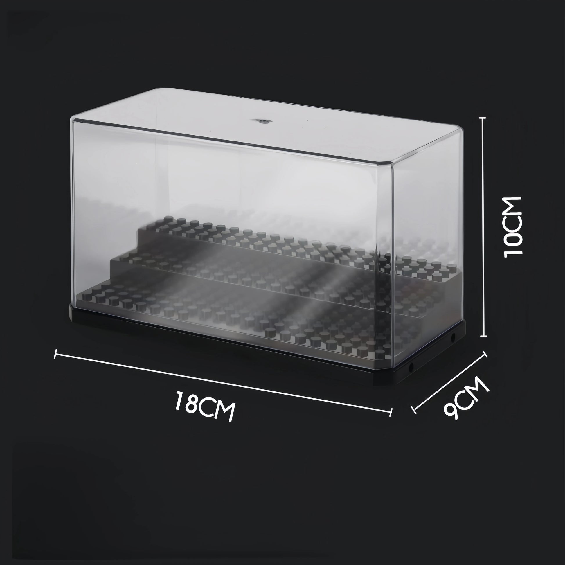 Display Case Clear Shelf Wide 3 Tier Box for Minifigures - Acrylic Protector for Small Pop Figures - Transparent Showcase Sto