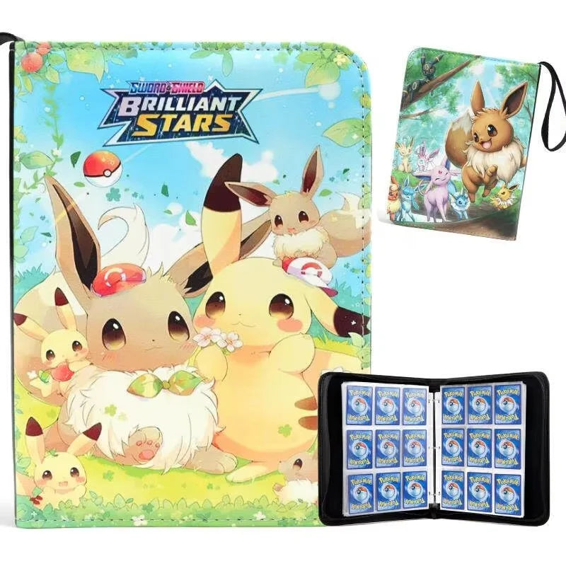 Pokemon Binders 9 Pocket 900 Cards Zipper Toploader Mimikyu Loose Leaf Collectible Card Album Storage Organizer Custom Fans G