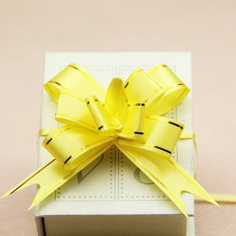 100pcs Party Wedding Christmas Tree Hanging Decorated Ribbon Bow Bag Gift Wrapping & Decorat Bow Knot Ribbon Butterfly Pull B