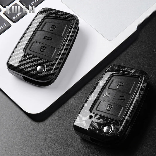 3 4 Buttons Carbon Fiber Car Key Case Cover For VW Volkswagen Golf 7 Tiguan MK2 For SEAT Ateca Leon FR 2 Ibiza For Skoda Octa