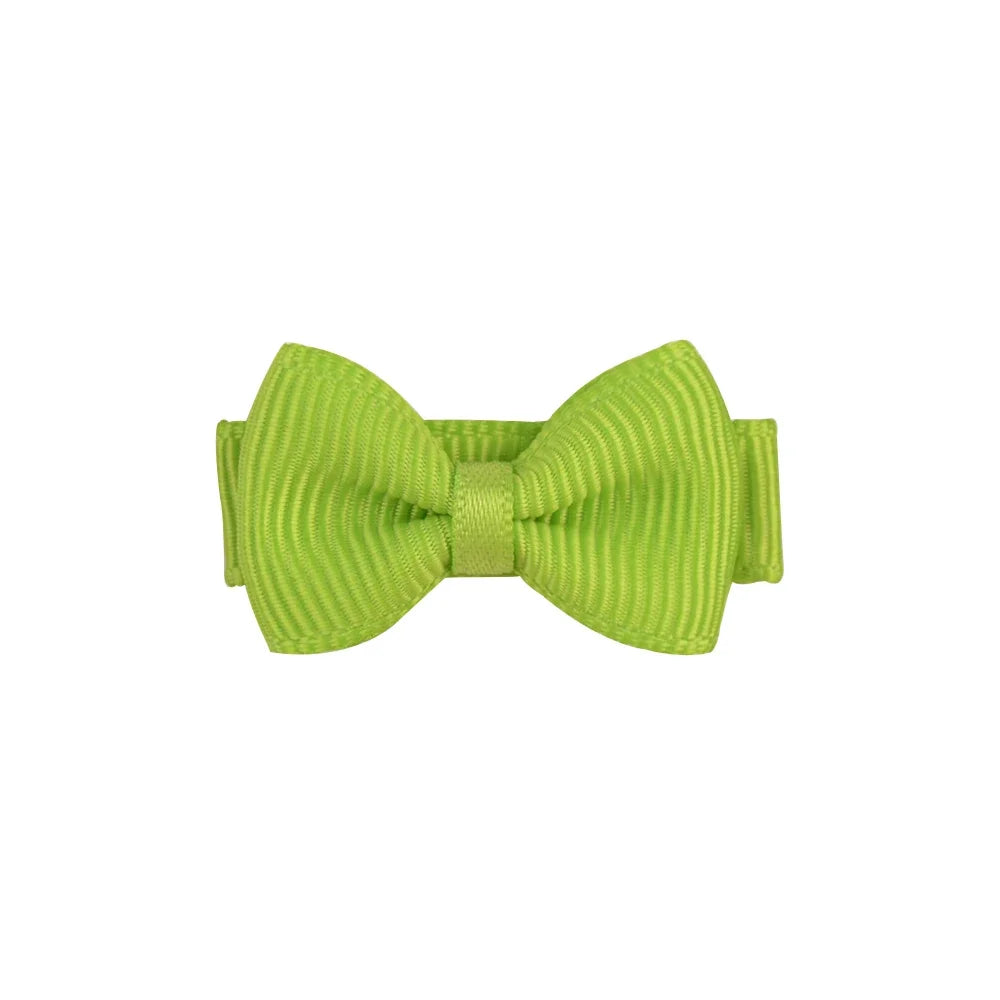 1.2 Inches Solid Colors Mini Hair Bows With Clip For Kids Girls Hairgrips Ribbon Covered Safety Bows Headwear Hair Accessorie