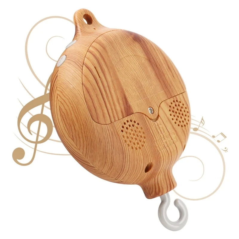Revolving Music Box For Newborns Baby Crib Imitation Wood Color Hanging Rattle Baby Soothing Musical Toys 0-12 Months Baby Gi