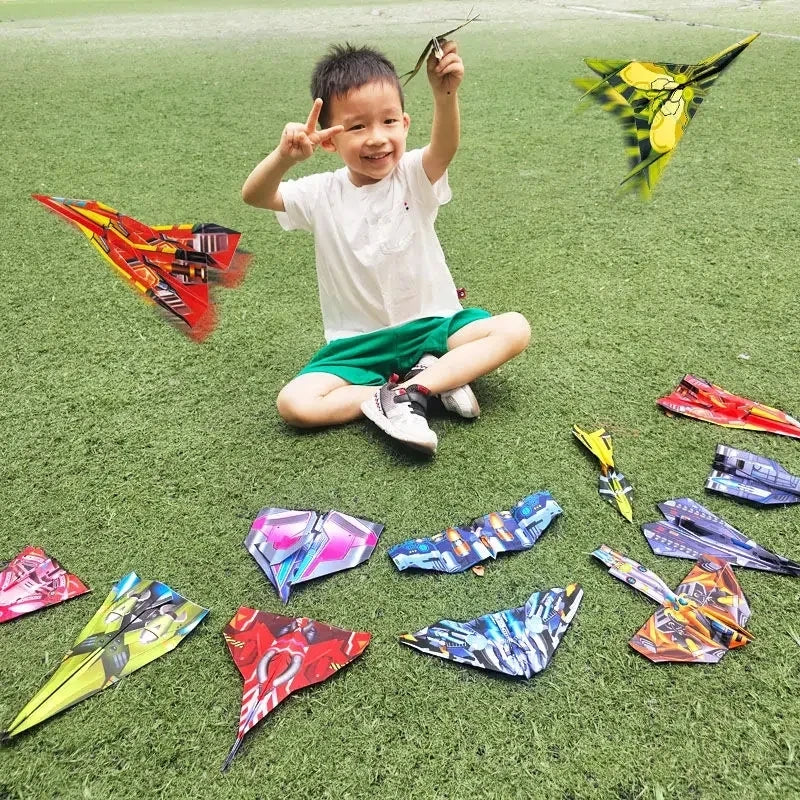 36Pcs DIY Children's Origami Airplane Parent-Child Full-Color Handmade Toy Airplane Educational Toy Hands-On Ability Puzzle T
