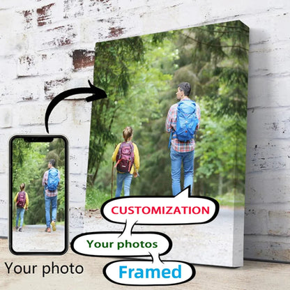 Print Your Own Custom Posters, Framed Custom Canvas Prints for Family Photos, Movie Posters, Home Art Wall Decorations Gift