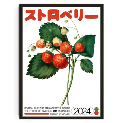 Classic Canvas Art Japanese Vintage Rose Flowers Fruits Trees Poster Mid Century Art Coffee House Bar Room Wall Decor No Fram