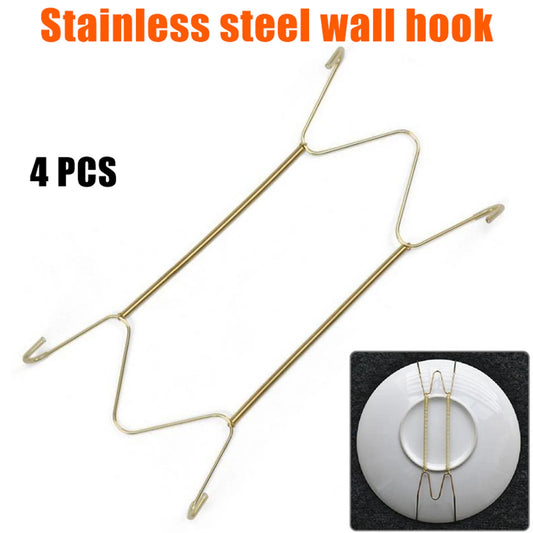 4 Pcs Plate Dishes Hanger Invisible Plate Hangers Holder Wall Hooks Home Decor Fit For Decorative Plates Antique China