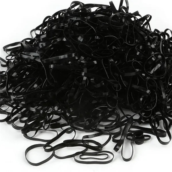 2018 New Random Mixed Child Baby Hair Holders Rubber Bands Elastics Girl's Tie Gum Hair Accessories about 500PCS - Black