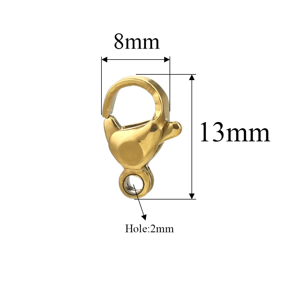 20pcs Stainless Steel Lobster Clasps For Bracelet Necklace,Lobster Clasps With Jump Rings Connectors Clasp DIY Jewelry Findin