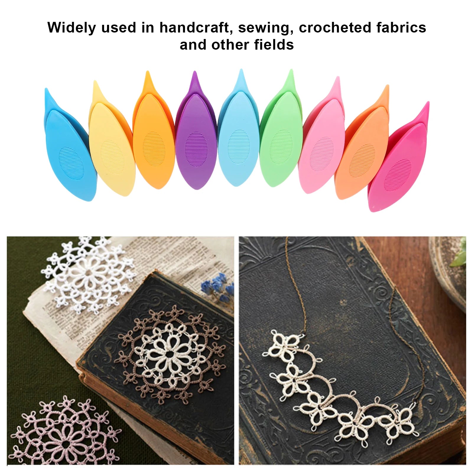 Colorful Tatting Shuttles /Set Tatting Shuttles Colorful Tatting Shuttles Craft Tool for DIY Hand Knitting Tatting Shuttles